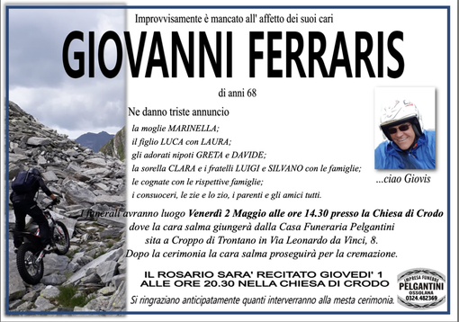 Giovanni Ferraris di anni 68