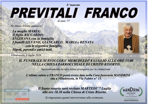 Previtali Franco di anni 77