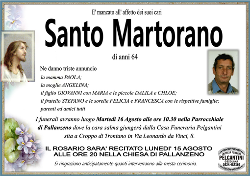 Santo Martorano di anni 64 Santo Martorano di anni 64