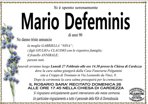 Mario Defeminis di anni 90