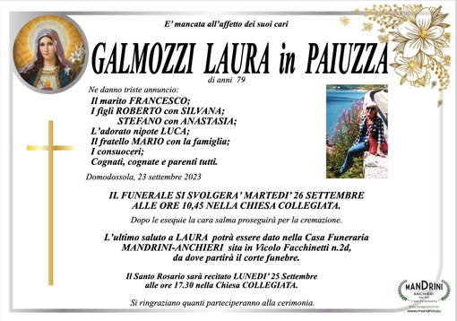 Galmozzi Laura in Paiuzza di anni 79 Galmozzi Laura in Paiuzza di anni 79