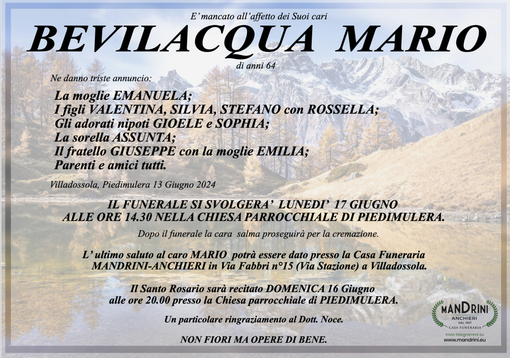 Bevilacqua Mario di anni 64 Bevilacqua Mario di anni 64