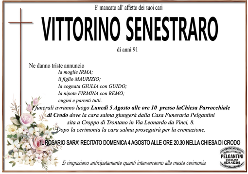 Vittorino Senestraro 91 anni