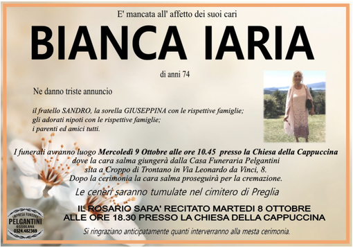 Iaria Bianca 74 anni