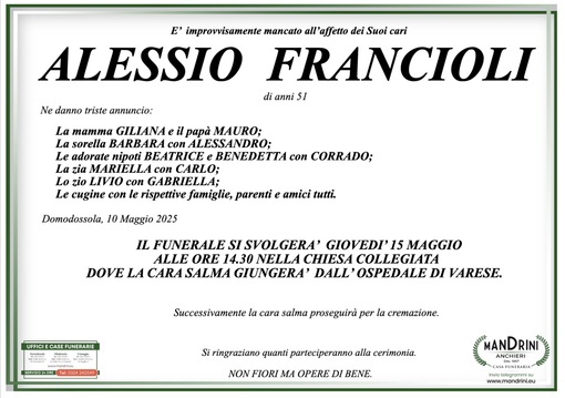 Alessio Francioli di anni 51