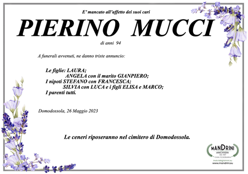 Pierino Mucci di anni 94 Pierino Mucci di anni 94