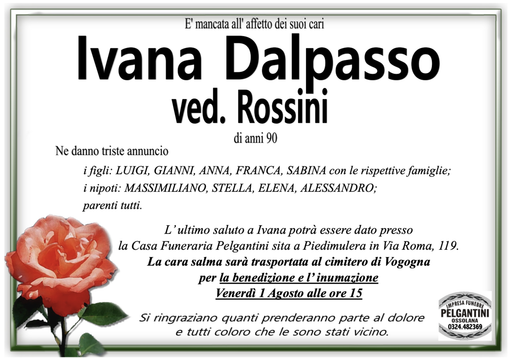 Ivana Dalpasso ved. Rossini di anni 90 Ivana Dalpasso ved. Rossini di anni 90