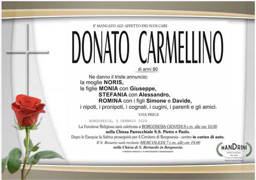 Donato Carmellino di anni 80