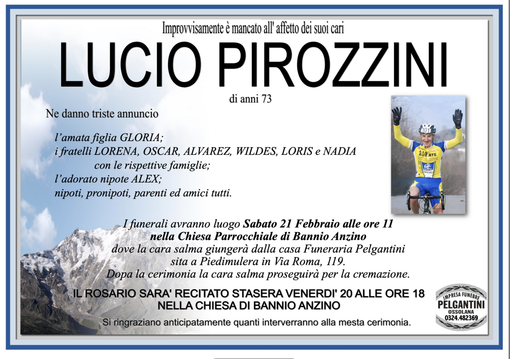 Lucio Pirozzini di anni 73