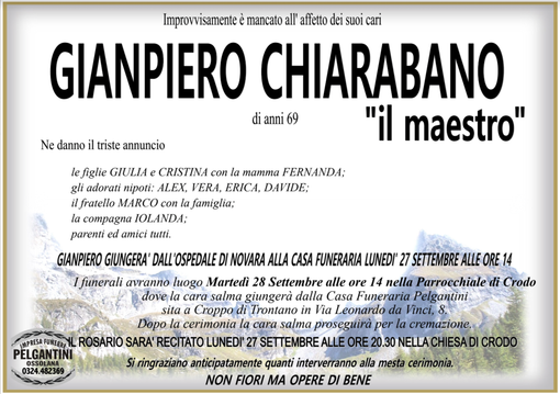 Gianpiero Chiarabano di anni 69 "il maestro"