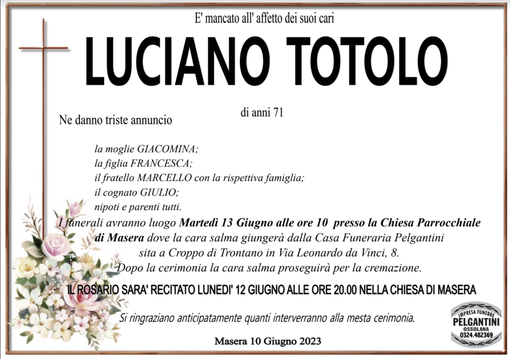 Luciano Totolo di anni 61