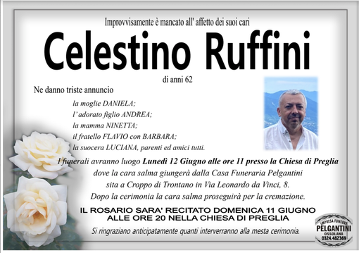 Celestino Ruffini di anni 62