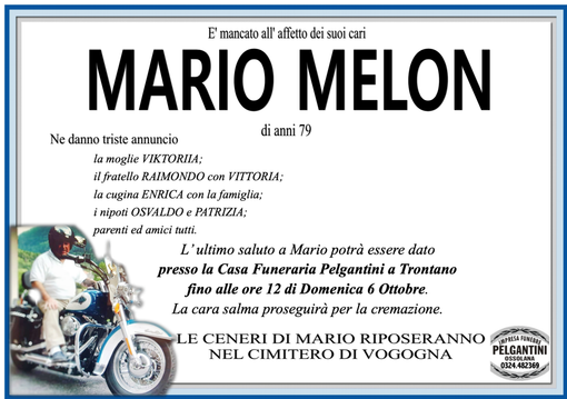 Mario Melon di anni 79