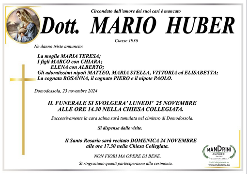 Dott. Mario Huber classe 1936