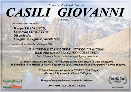 Casili Giovanni di anni 57