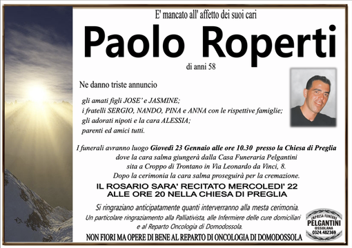 Paolo Roperti di anni 58