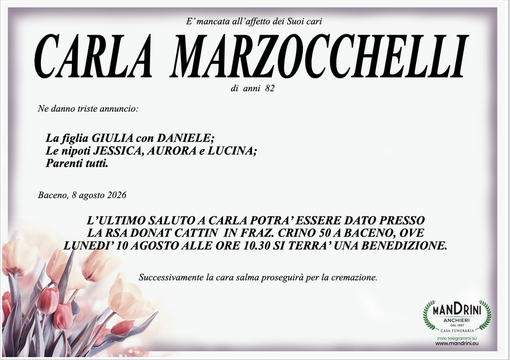 Carla Marzocchelli di anni 82