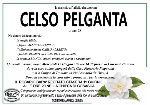 Celso Pelganta di anni 88