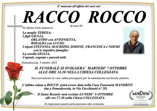 Racco Rocco di anni 94