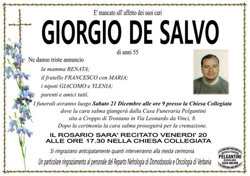 Giorgio De Salvo di anni 55