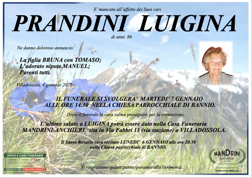 Prandini Luigina di anni 86
