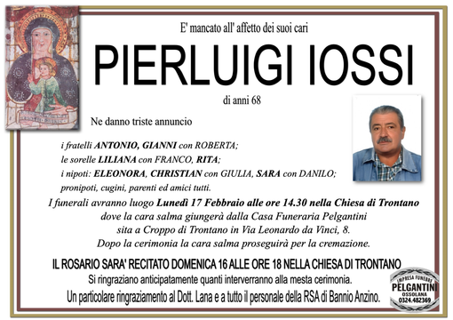 Pierluigi Iossi di anni 68