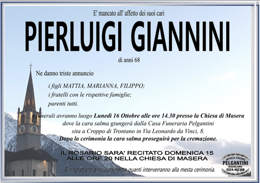 Pierluigi Giannini di anni 68