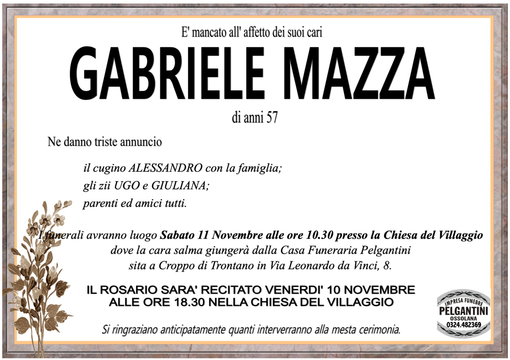 Gabriele Mazza di anni 57