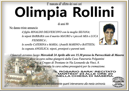 Olimpia Rollini di anni 80 Olimpia Rollini di anni 80
