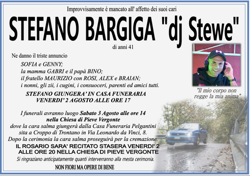 Stefano Bargiga di anni 41 Stefano Bargiga di anni 41