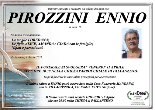 Pirozzini Ennio di anni 76 Pirozzini Ennio di anni 76