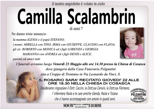 Camilla Scalambrin 7 anni Camilla Scalambrin 7 anni