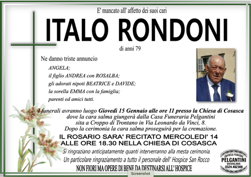 Italo Rondoni di anni 79 Italo Rondoni di anni 79