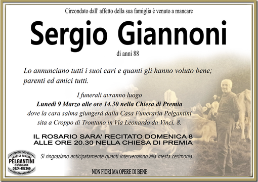 Sergio Giannoni di anni 88