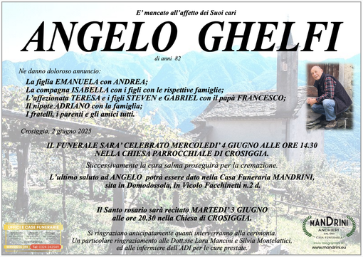 Angelo Ghelfi di anni 82 Angelo Ghelfi di anni 82