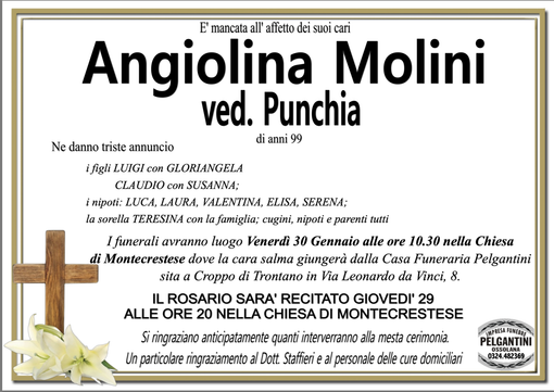 Angiolina Molini ved. Punchia di anni 99