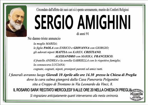 Sergio Amighini di anni 91