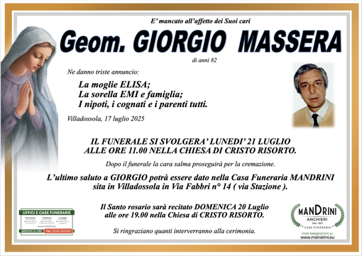 Geom. Giorgio Massera di anni 82