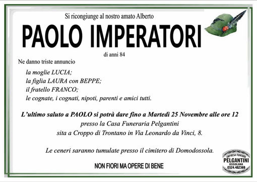 Paolo Imperatori di anni 84