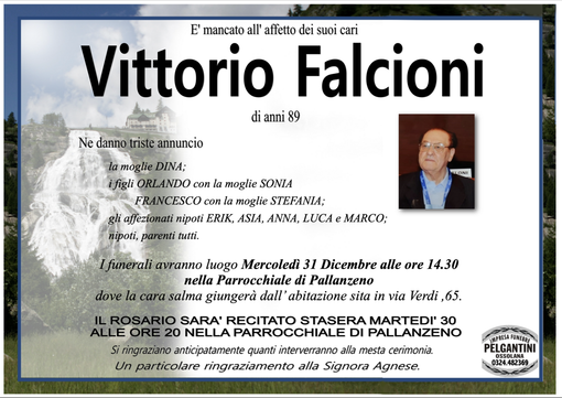 Vittorio Falcioni di anni 89
