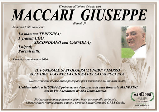 Maccari Giuseppe di anni 59