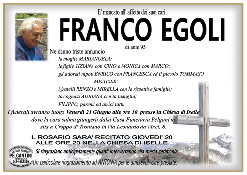 Francesco Egoli di anni 95
