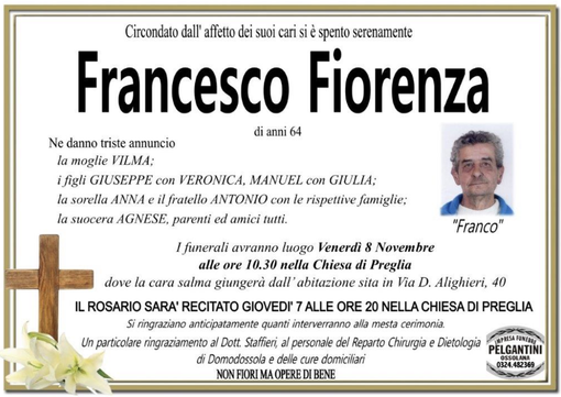 Francesco Fiorenza 64 anni