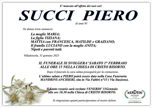 Succi Piero di anni 95