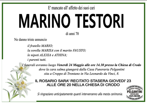 Marino Testori di anni 70