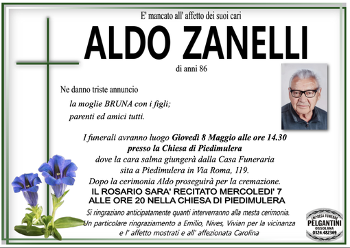 Aldo Zanelli di anni 86