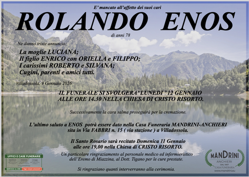 Rolando Enos di anni 78