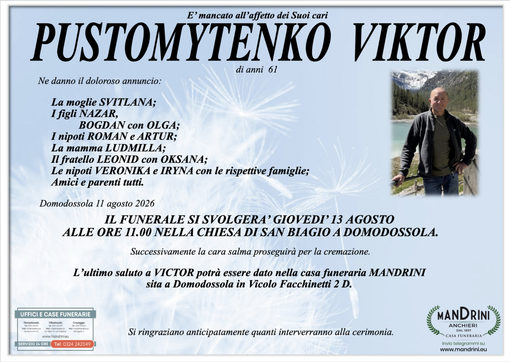 Pustomytenko Viktor di anni 61