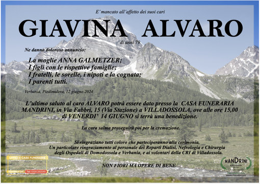 Giavina Alvaro di anni 79 Giavina Alvaro di anni 79