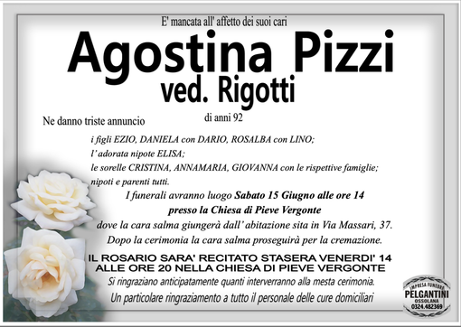Agostina Pizzi ved. Rigotti Agostina Pizzi ved. Rigotti
